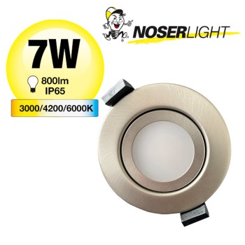 NOSER- LED Downlight CCT, 7W, nickel brossé