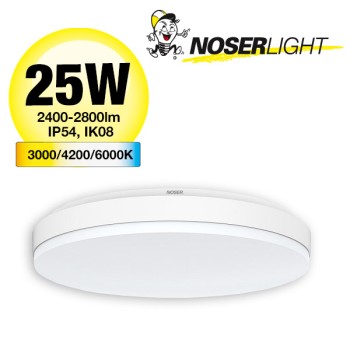 NOSER LED Luminaire apparent CCT, rond, 25W, blanc