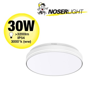 NOSER LED Surface mounted luminaire round, 30W, white