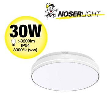 NOSER LED Luminaire apparent rond, 30W, blanc