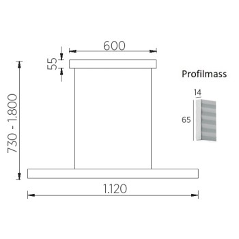 LED-Pendelleuchte FARA-112, effekt bronze