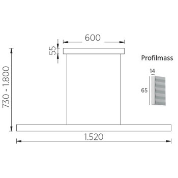 LED-Pendelleuchte FARA-152, schwarz