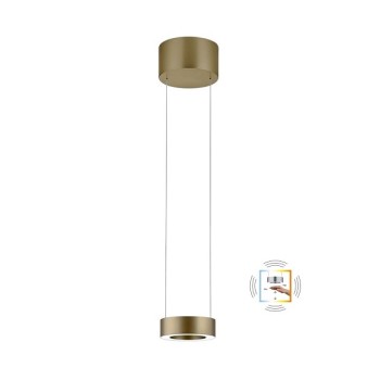 LED-Pendelleuchte ZERA-1, Acrylabdeckung, effekt bronze