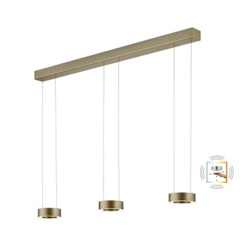 LED-Pendelleuchte ZERA-3, Prismenabdeckung, effekt bronze