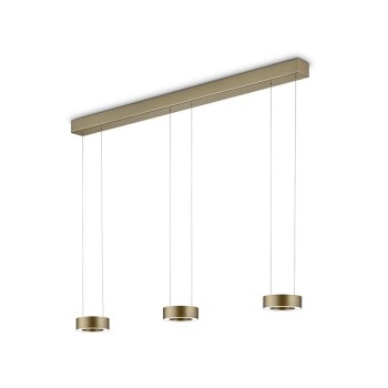LED Pendelleuchte ZERA-3 bronze, Acrylabdeckung weiss