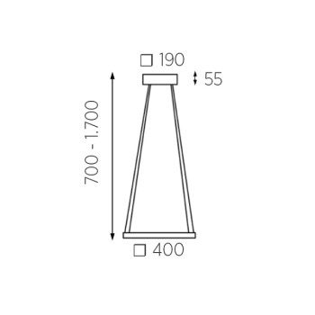 LED-Pendelleuchte NIKA-40, nickel matt