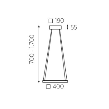 LED-Pendelleuchte NIKA-40, effekt bronze