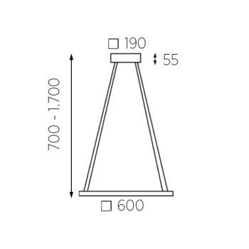 LED-Pendelleuchte NIKA-60, effekt bronze