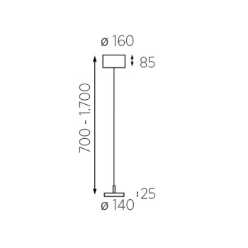 LED-Pendelleuchte DAJA-1, schwarz
