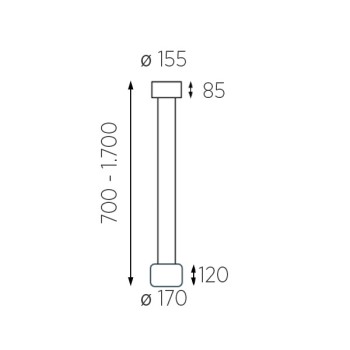 LED-Pendelleuchte SIDRA-1, effekt bronze
