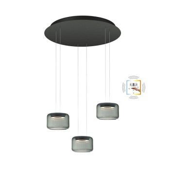 LED-Pendelleuchte SIDRA-Rondo, schwarz