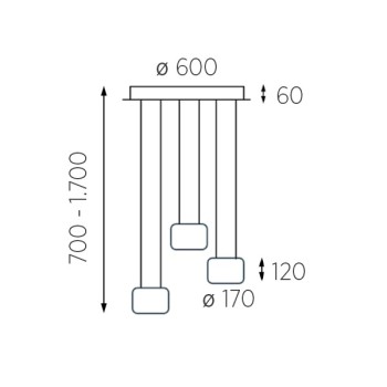 LED-Pendelleuchte SIDRA-Rondo, schwarz