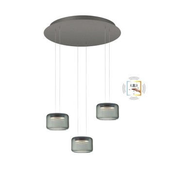 LED-Pendelleuchte SIDRA-Rondo, graphit anthrazit