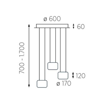 LED-Pendelleuchte SIDRA-Rondo, graphit anthrazit