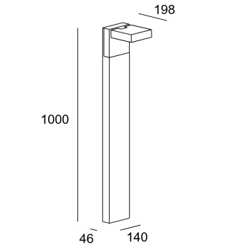 Wall fixture IP66 Modis Opal Single LED 13.2W 2700-3200-4000K ON-OFF Black 744lm