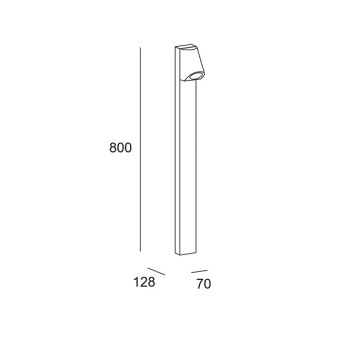 Pollerleuchte EKO INCLINED, 800mm, anthrazit
