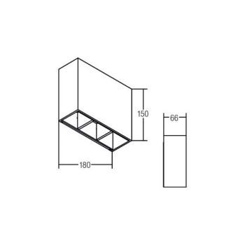 Brumberg AB-Wandleuchte  MARIBO rechte., gra 930 on/off 6W 230V IP54