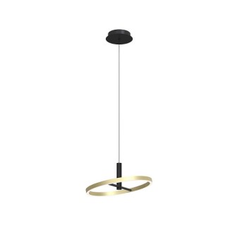 LED Pendelleuchte BREST, schwarz - gold