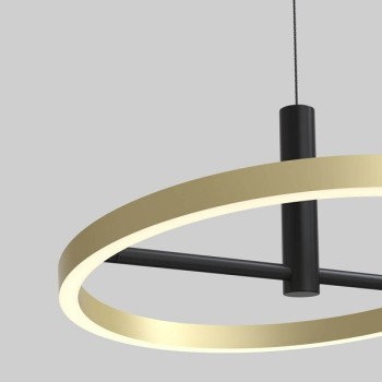 LED Pendant Light BREST, black - gold