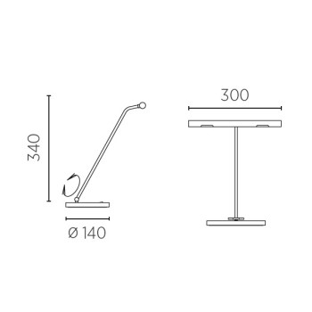 JOLA LED table lamp, matt brass