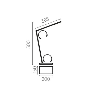 JULI-T LED table lamp, black