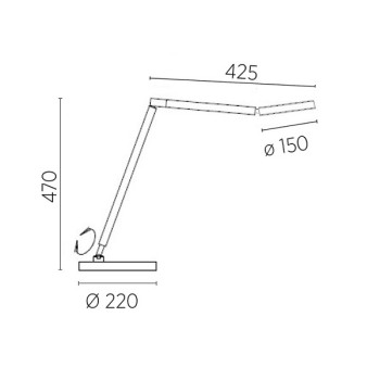 LED table lamp TESSA-T, matt nickel