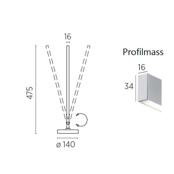 LED-Tischleuchte KOSMA, nickel matt