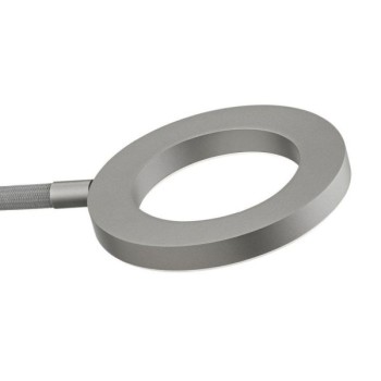 LED-Tischleuchte TESSA-T-Flex, graphit anthrazit - Flexschlauch stoffummantelt grau
