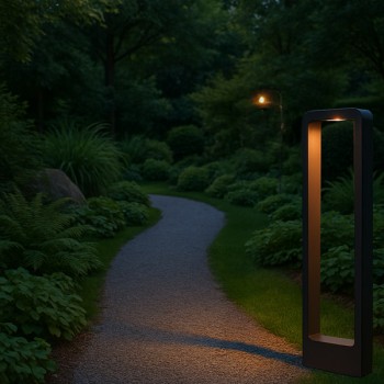 Luminaire d'ext?rieur ?LED ARC avec protection IP65, 60cm, noir