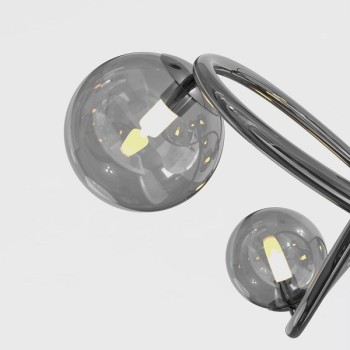 LED Suspension NANCY, noir - chrome