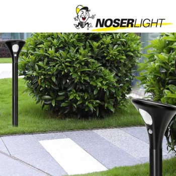 NOSER - LED Spot de jardin, noire, avec detecteur de mouvement et broche incl., IP65, No. art. 7500SP