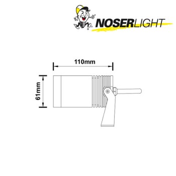 LED Outdoor Spotlight 240V, socket GU10, IP67, IK04