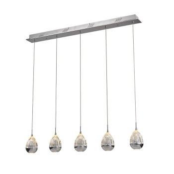 Luminaire à suspension WOODY, hêtre/nickel mat