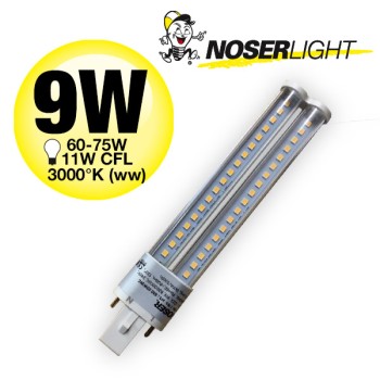 NOSEC-S/E LED, G23, 9W, >800lm, 3000?K, 240V, clear