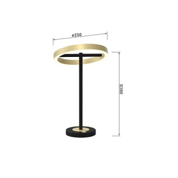 LED Lampe de Table BREST, noir - or