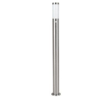 HELSINKI floor lamp with integrated motion detector, stainless steel/carbonate white