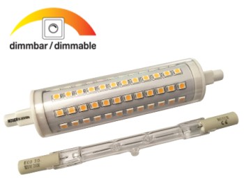 R7s LED 10W, 1000lm, 85~265V, 4000K, DIMMBAR