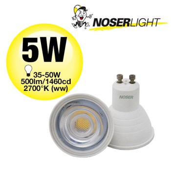 NOSER LED GU10, 5W, 500lm/1460cd, 2700K, 38°