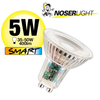 NOSER Smart LED GU10, 5W, 400lm/1300cd, CCT