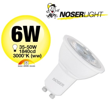 NOSER LED , GU10, 6W, 500lm/1460cd, 3000K, dimmbar