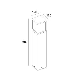 Pollerleuchte CMD 9017, E27, anthrazit