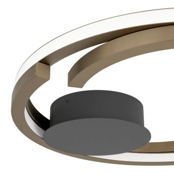 LED Deckenleuchte MEZZOMONTE, bronze, schwarz