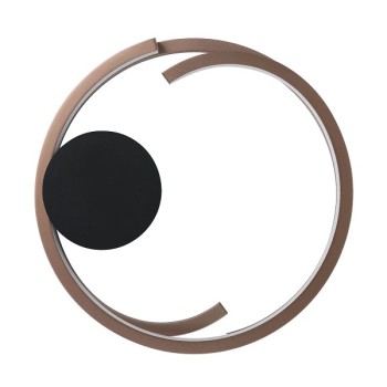 LED Deckenleuchte MEZZOMONTE, bronze, schwarz