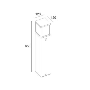 Pollerleuchte CMD 9018, E27, anthrazit