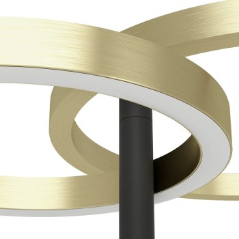 LED Stehleuchte CASTELPOTO 1, messing-gebürstet, schwarz