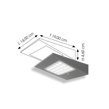 LED Solar Wandleuchte CMD 9019, anthrazit