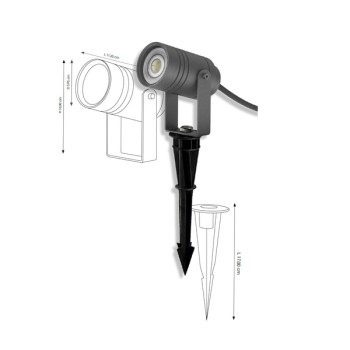 Strahler CMD 9028, GU10, anthrazit