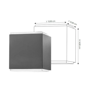 LED Wandleuchte CMD 9031, anthrazit