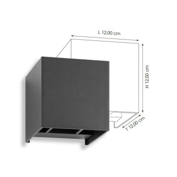 LED Wandleuchte CMD 9032, anthrazit