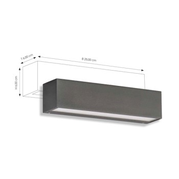 LED Wandleuchte CMD 9044, anthrazit
